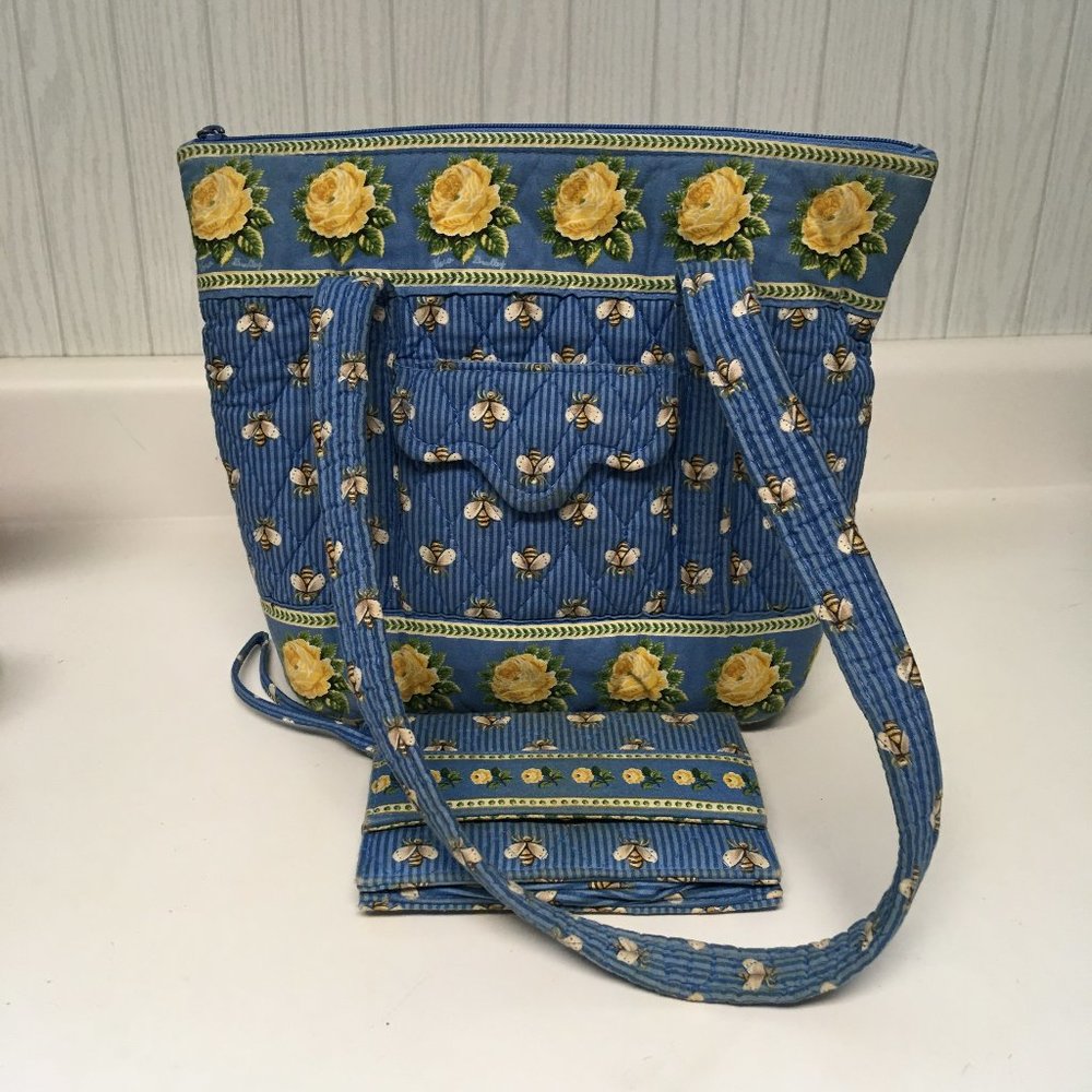 Vera Bradley Bumble Bee Soulder Bag and Wristlet Wallet